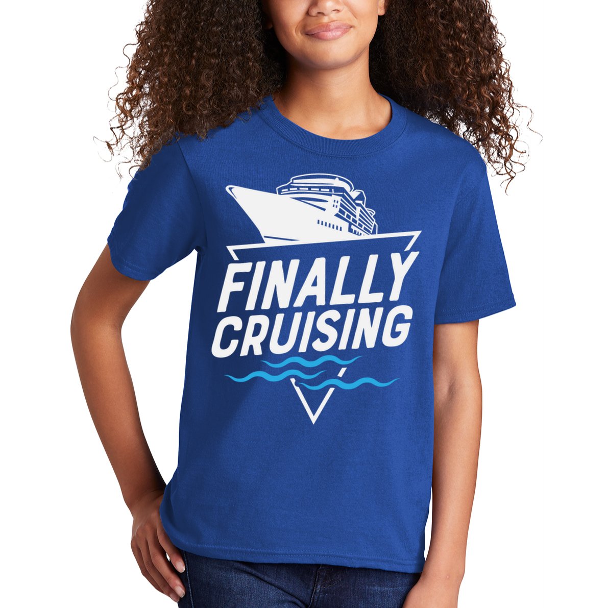 Finally Cruising Cruise Ship Family Vacation Gift Kids T-Shirt
