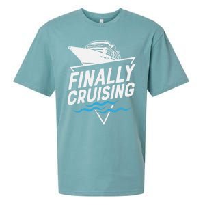 Finally Cruising Cruise Ship Family Vacation Gift Sueded Cloud Jersey T-Shirt