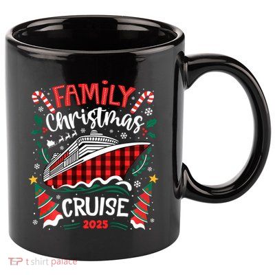 Family Christmas Cruise 2025 Family Matching Merry Christmas 11oz C Handle Ceramic Mug