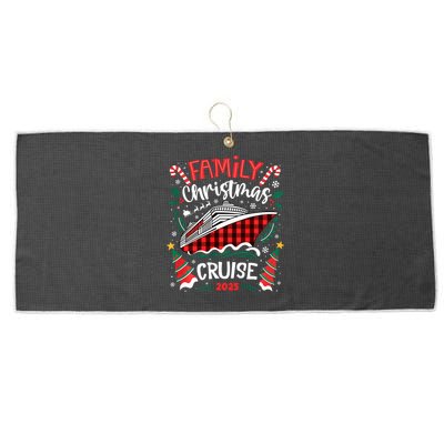 Family Christmas Cruise 2025 Family Matching Merry Christmas Large Microfiber Waffle Golf Towel