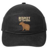 Funny Capybara Cavy Rodent Capybara Lover 7-Panel Snapback Hat