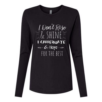 Funny Coffee Coffee Lover Saying Gift For Her Mom Wine Womens Cotton Relaxed Long Sleeve T-Shirt