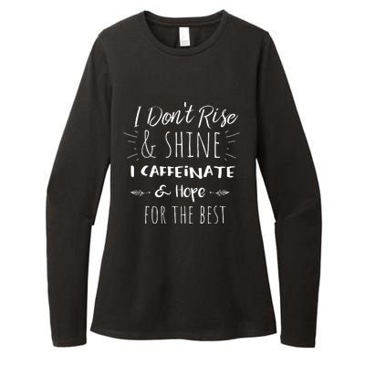 Funny Coffee Coffee Lover Saying Gift For Her Mom Wine Womens CVC Long Sleeve Shirt