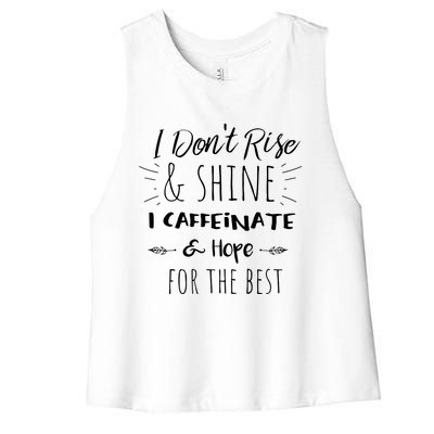 Funny Coffee Coffee Lover Saying Gift For Her Mom Wine Women's Racerback Cropped Tank