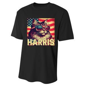 Funny Childless Cat Daddies For Harris 2024 Performance Sprint T-Shirt