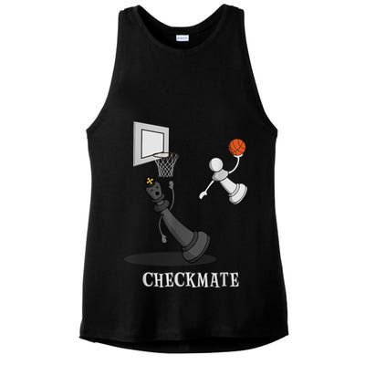 Funny Checkmate Chess Basketball Game Board King Pawn Piece Ladies PosiCharge Tri-Blend Wicking Tank