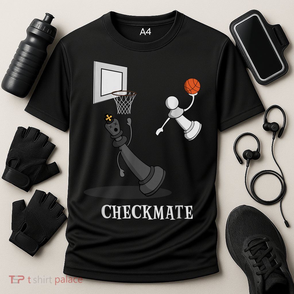 Funny Checkmate Chess Basketball Game Board King Pawn Piece Performance Shirt