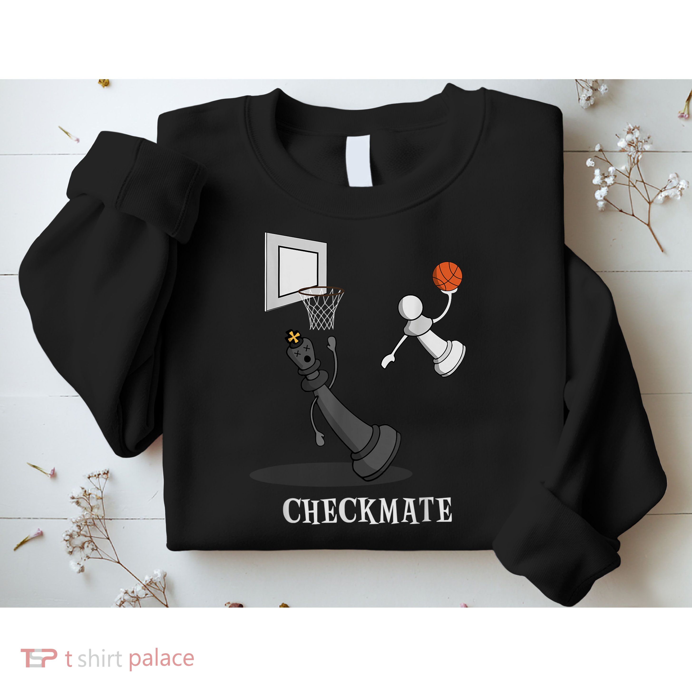 Funny Checkmate Chess Basketball Game Board King Pawn Piece Sweatshirt