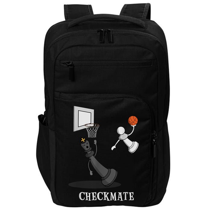 Funny Checkmate Chess Basketball Game Board King Pawn Piece Impact Tech Backpack