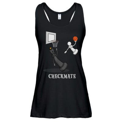 Funny Checkmate Chess Basketball Game Board King Pawn Piece Ladies Essential Flowy Tank