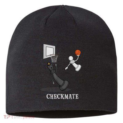 Funny Checkmate Chess Basketball Game Board King Pawn Piece Sustainable Beanie