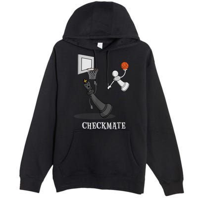 Funny Checkmate Chess Basketball Game Board King Pawn Piece Premium Pullover Hoodie