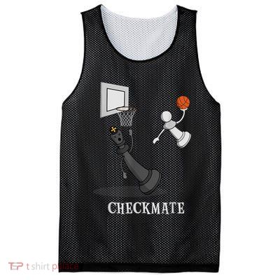 Funny Checkmate Chess Basketball Game Board King Pawn Piece Mesh Reversible Basketball Jersey Tank