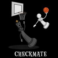 Funny Checkmate Chess Basketball Game Board King Pawn Piece Magnet