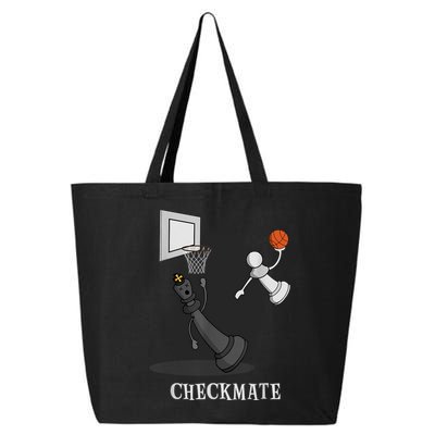 Funny Checkmate Chess Basketball Game Board King Pawn Piece 25L Jumbo Tote