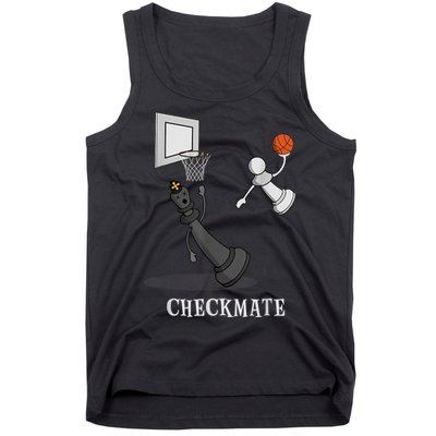 Funny Checkmate Chess Basketball Game Board King Pawn Piece Tank Top