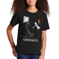 Funny Checkmate Chess Basketball Game Board King Pawn Piece Kids T-Shirt
