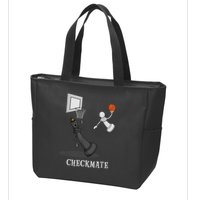 Funny Checkmate Chess Basketball Game Board King Pawn Piece Zip Tote Bag