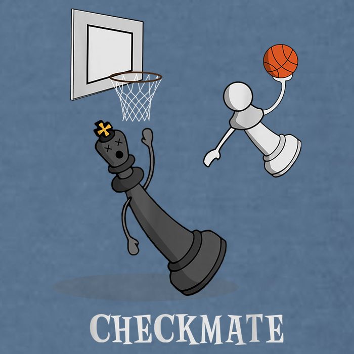 Funny Checkmate Chess Basketball Game Board King Pawn Piece Garment-Dyed Sweatshirt