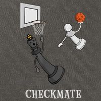 Funny Checkmate Chess Basketball Game Board King Pawn Piece Cotton Canvas Backpack