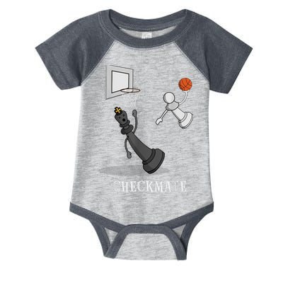 Funny Checkmate Chess Basketball Game Board King Pawn Piece Infant Baby Jersey Bodysuit
