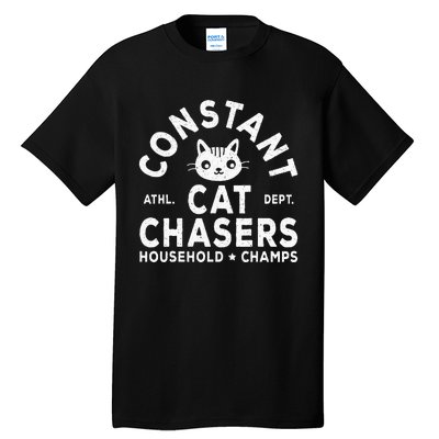 Funny Constant Cat Chasers Household Champs Retro Cats Lover Tall T-Shirt