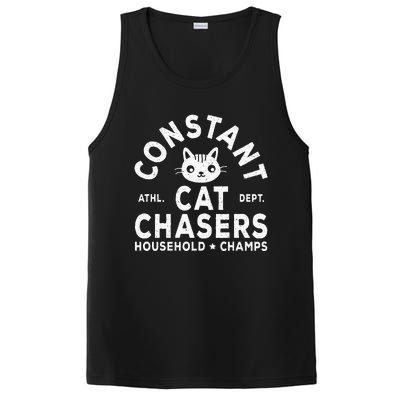 Funny Constant Cat Chasers Household Champs Retro Cats Lover PosiCharge Competitor Tank