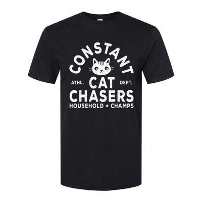 Funny Constant Cat Chasers Household Champs Retro Cats Lover Softstyle CVC T-Shirt