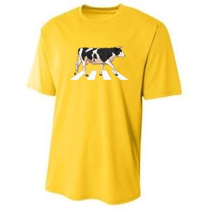 Funny Crosswalk Cows Farming Farm Cow Youth Performance Sprint T-Shirt