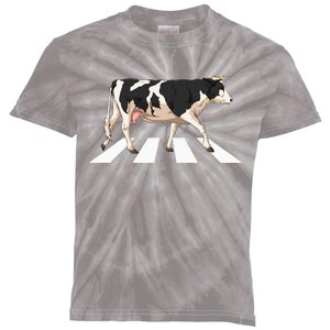 Funny Crosswalk Cows Farming Farm Cow Kids Tie-Dye T-Shirt