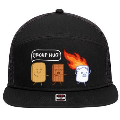 Funny Camping Camping Lover Outdoor Camping 7 Panel Mesh Trucker Snapback Hat