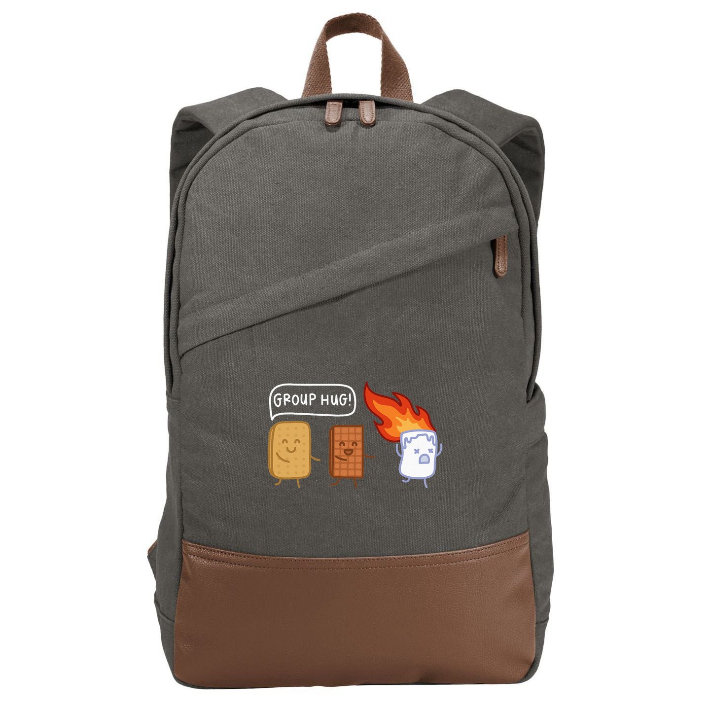 Funny Camping Camping Lover Outdoor Camping Cotton Canvas Backpack