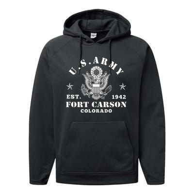 Fort Carson Colorado Performance Fleece Hoodie