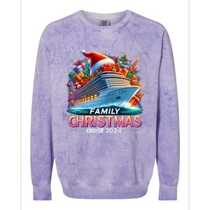 Family Christmas Cruise 2024 Family Matching Merry Christmas Colorblast Crewneck Sweatshirt