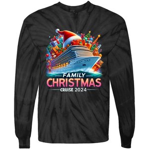 Family Christmas Cruise 2024 Family Matching Merry Christmas Tie-Dye Long Sleeve Shirt