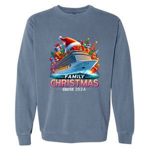 Family Christmas Cruise 2024 Family Matching Merry Christmas Garment-Dyed Sweatshirt