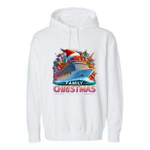 Family Christmas Cruise 2024 Family Matching Merry Christmas Garment-Dyed Fleece Hoodie