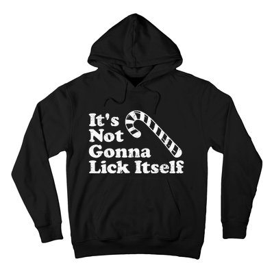 Funny Candy Cane Lick Itself Adult Christmas In July Gift Hoodie