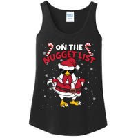 Funny Christmas Chicken Farmer On The Nugget List Women Ladies Essential Tank