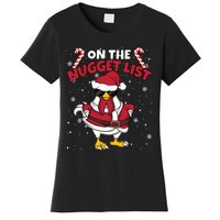 Funny Christmas Chicken Farmer On The Nugget List Women Women's T-Shirt