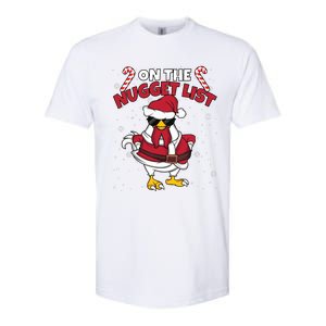 Funny Christmas Chicken Farmer On The Nugget List Women Softstyle CVC T-Shirt