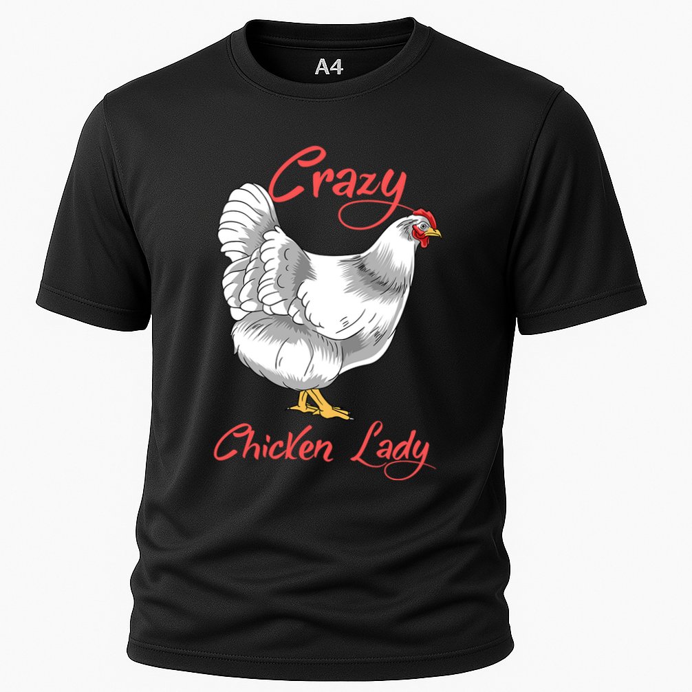 Funny Crazy Chicken Lady Gift Cooling Performance Crew T-Shirt