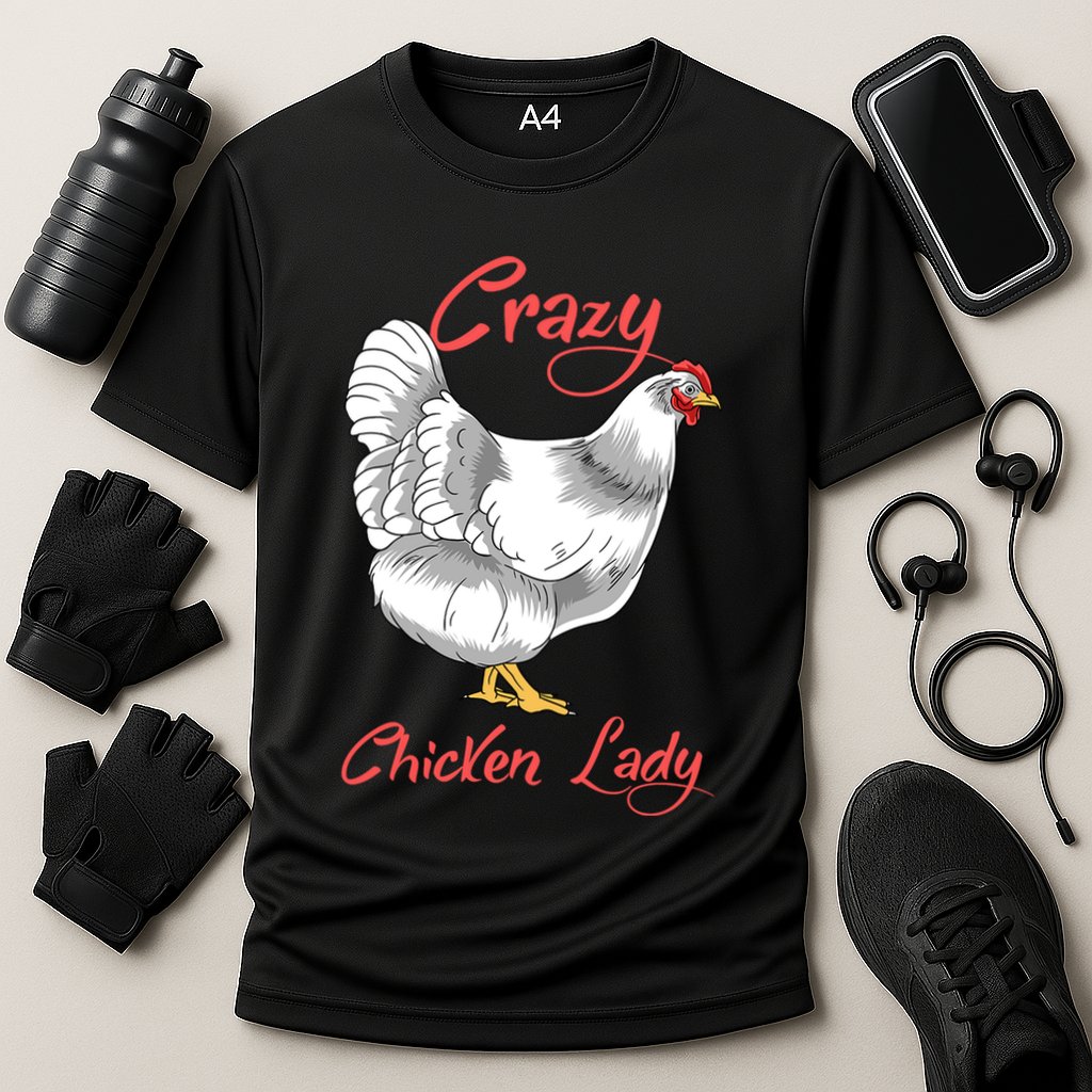 Funny Crazy Chicken Lady Gift Cooling Performance Crew T-Shirt