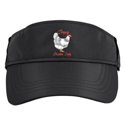 Funny Crazy Chicken Lady Gift Adult Drive Performance Visor