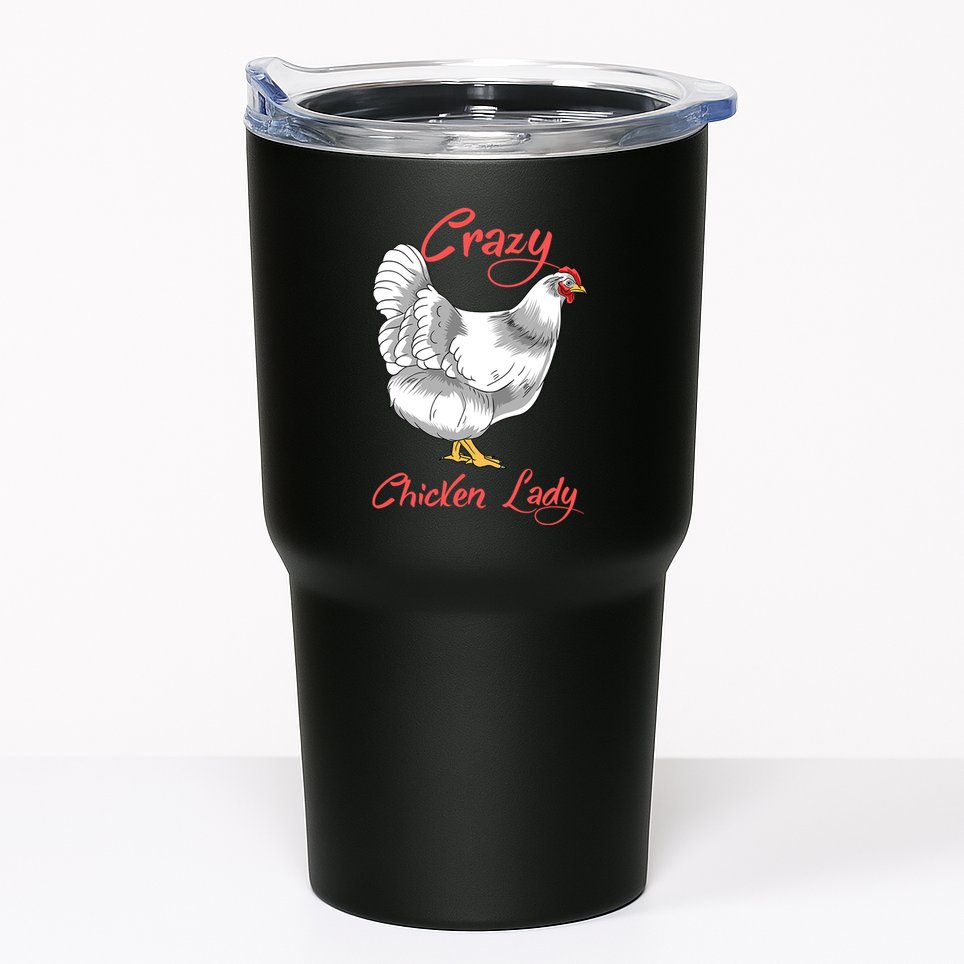 Funny Crazy Chicken Lady Gift Tumbler