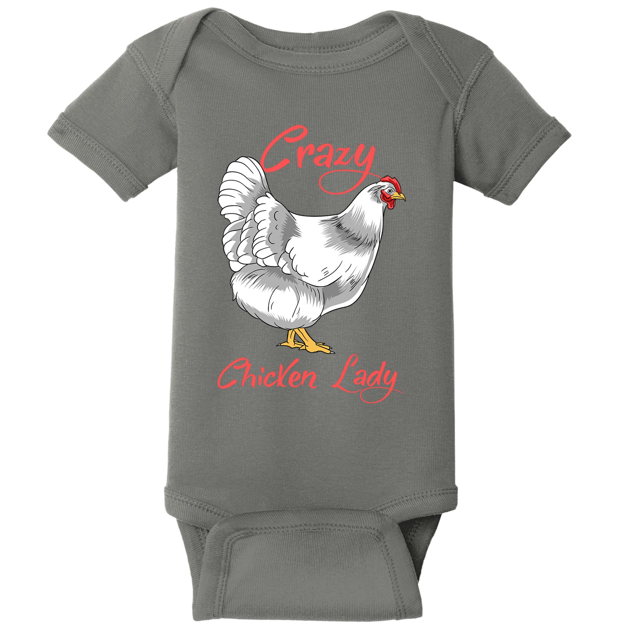Funny Crazy Chicken Lady Gift Baby Bodysuit