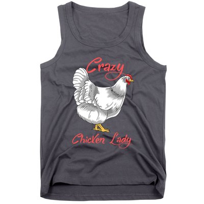 Funny Crazy Chicken Lady Gift Tank Top