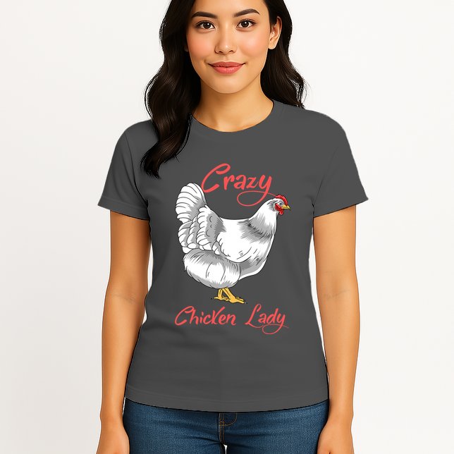 Funny Crazy Chicken Lady Gift Womens T-Shirt