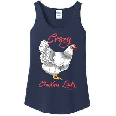 Funny Crazy Chicken Lady Gift Ladies Essential Tank