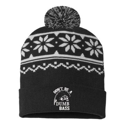 Fishing Clothes Carp Fishing Reel Pike Dont Be A Dumb Bass USA-Made Snowflake Beanie